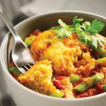 Southwestern Turkey Stew with Cornmeal Dumpling